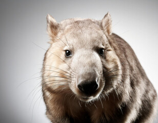 Fototapeta premium Captivating Wombat Portrait in a Professional Studio Setting