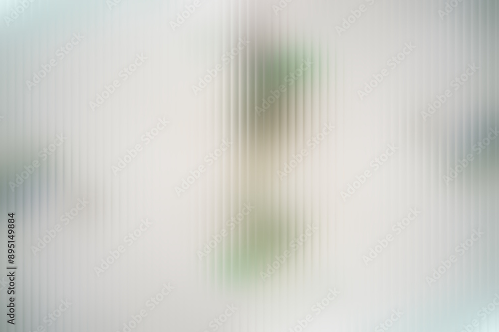 Wall mural ribbed white glass texture. ribbed fluted smeared blurred background. vertical line stripes pastel p