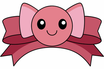 Elegant Ribbon with White Background Vector Illustration, Cartoons, Clipart, and Line Art Design, Elegant ribbon vector design in various styles on a white background, perfect for any digital project.