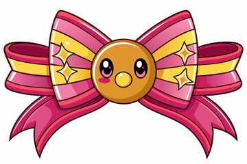 Elegant Ribbon with White Background Vector Illustration, Cartoons, Clipart, and Line Art Design, Elegant ribbon vector design in various styles on a white background, perfect for any digital project.