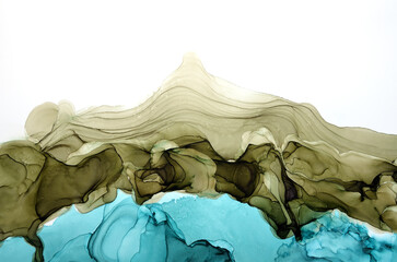 multi-colored art background from stains