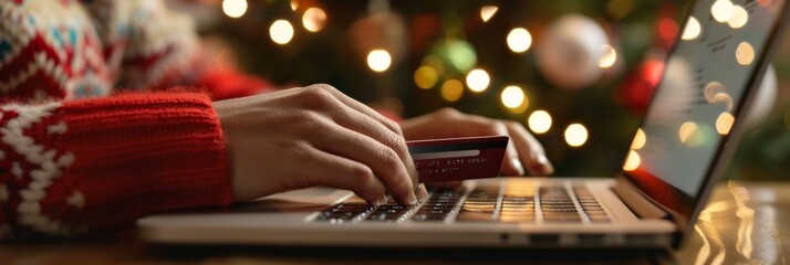 Explore the joy of festive lights while shopping online with your credit card during the holiday season. Bring warmth and cheer to your home with digital purchases and financial transactions