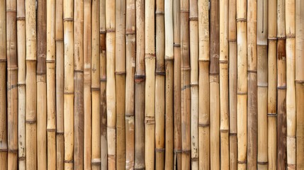 Fototapeta premium Bamboo wood texture with uniform vertical lines, ideal for backgrounds