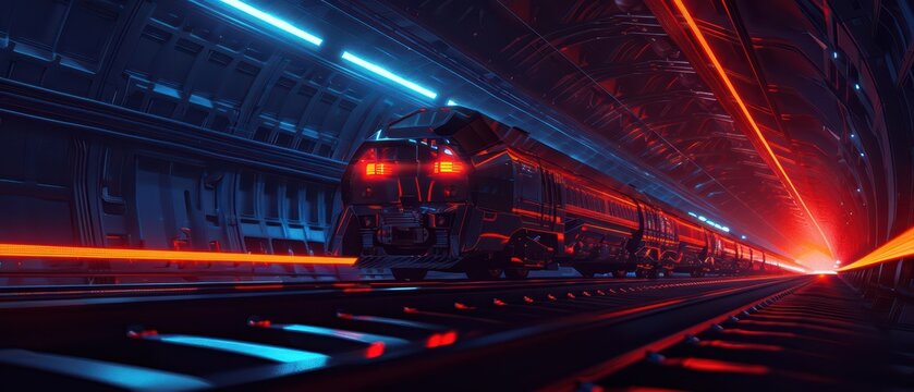 Shuttle cars are depicted in an ultramodern banner with a supernatural scene, showcasing efficient coal transport and space for customization