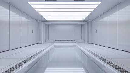 Ventilation is showcased in an ultramodern, supernatural scene, with advanced air circulation systems and ample copy space