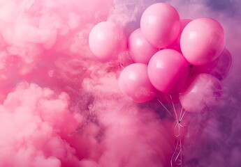 pink balloons background