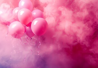 pink balloons background