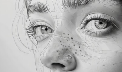 Fototapeta premium A line drawing that captures the essence of a subject with simple strokes