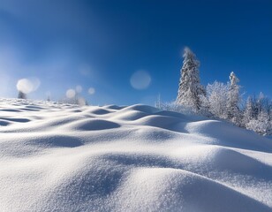 Fine, powdery snow with a sparkling, crystalline appearance.