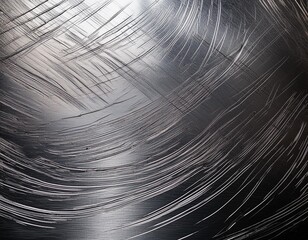 Glossy, reflective metal surface with subtle scratches and imperfections.