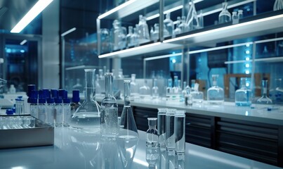 Modern pharmaceutical laboratory developing innovative treatments, showcasing the intersection of science and industry in improving health