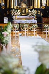 wedding decorations in the catholic church