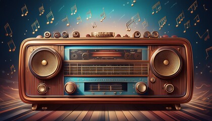 Fototapeta premium vintage radio