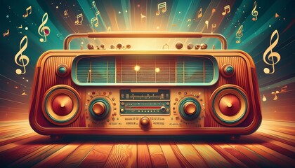 Fototapeta premium vintage radio