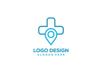 Fototapeta premium Medical Pin Logo Design Template Element