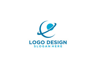 Planet logo design template concept.