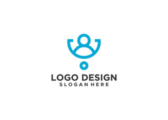 Search job logo design vector template