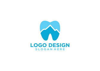 Obraz premium Dental mountain logo icon design template