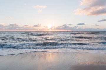 sunset on the beach