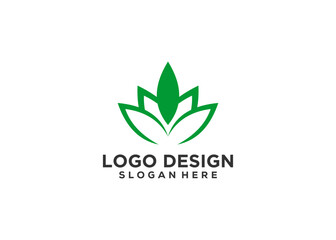 Cannabis leaf logo. Marijuana icon. Vector logo design template