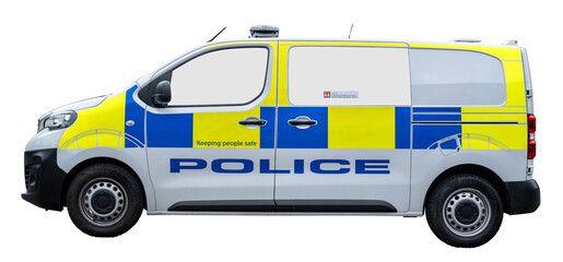 Isolated UK Police Van