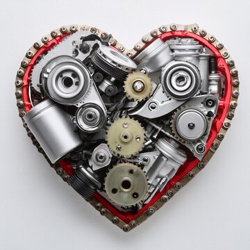 An engine in the shape of an heart