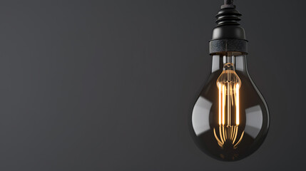 Modern Industrial Light Bulb Edison Filament Mockup ,empty space