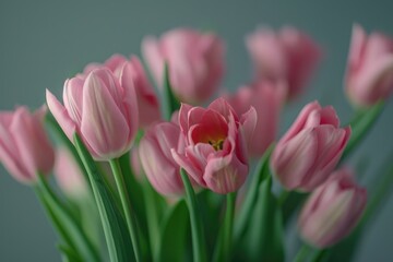 Fototapeta premium Pink Tulips in Vase