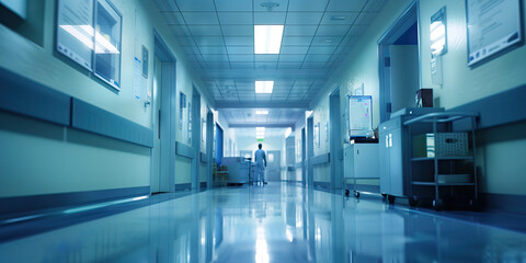 Fototapeta premium Behind the Scenes: Hospital Staff Keeping Things Running Smoothly, Showcasing the Unsung Heroes of the Hospital