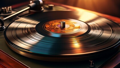 vintage record player LP version