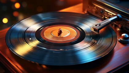 vintage record player LP version