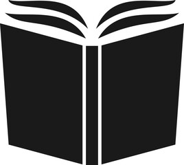 Book Graphic Simple Vector in black 