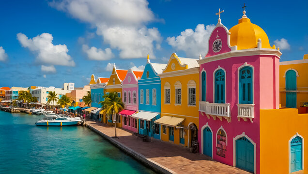 Fototapeta Oranjestad the capital of Aruba