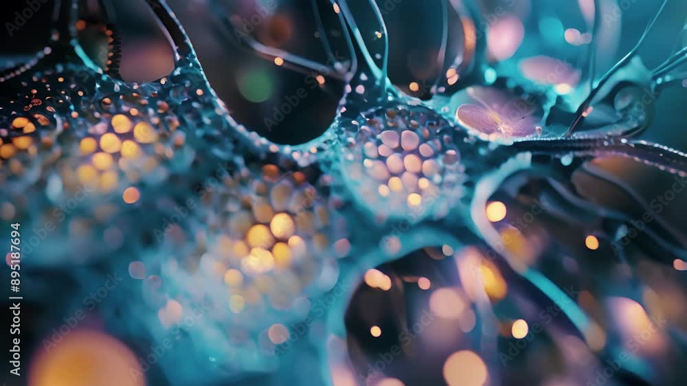 Poster the intricate network of retinal cells is illuminated by incoming light captured in this microscopic