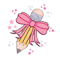 Coquette Pencil Dalmatian dots Race Checkered Leopard Bow Teacher back to school svg png, Teacher Coquette Pencil png, first day of school