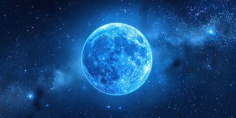 Obraz premium Moon in the night sky with clouds