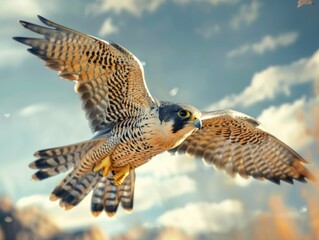 Fototapeta premium Bird of prey flying