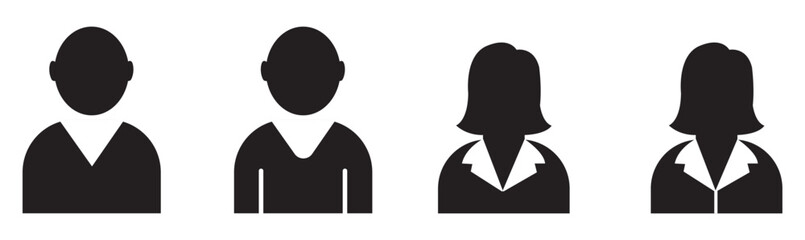 User Icon set. person sign. people icon.