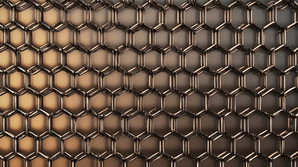 Metal mesh with fine grid pattern. Generative AI