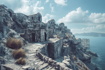 Naklejka premium Ancient Greek city of Thera