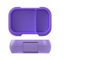 Closeup of small bento lunchbox isolated on copy-space background.