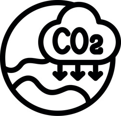 Co2 emissions from a cloud are impacting the earth, symbolizing the negative effects of pollution on climate change