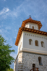 Fototapeta premium Historic Orthodox Monastery Tower in Bukovina