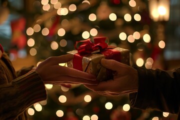 Christmas Gift Exchange is a special time to share and create cherished memories with loved ones by the Christmas tree, celebrating the joy of giving and togetherness during the holiday season