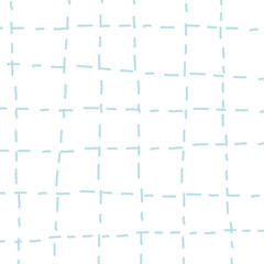 Vector hand drawn cute checkered pattern. Doodle Plaid geometrical simple texture. Crossing lines. Abstract cute delicate pattern ideal for fabric, textile, wallpaper