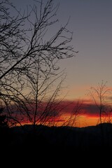 silhouette at sunset