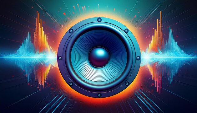 sound waves flowing from a speaker