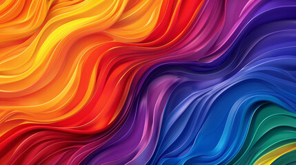 Obraz premium LGBT colors, waves and bubbles, rainbow flag. Pride month horizontal banner 