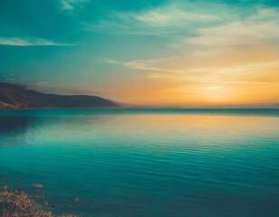 Fototapeta premium Blue water background. Art blue water summer background