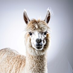 Fototapeta premium white llama portrait